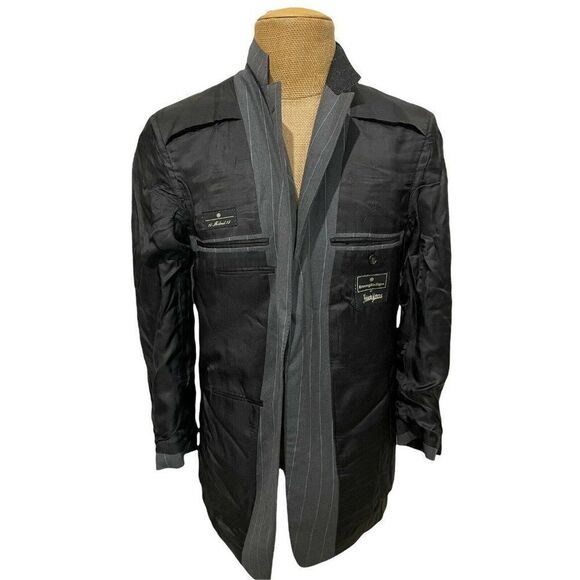 Ermenegildo Zegna Men's Sports Coat Gray‎ Striped 15milmil15 Wool Size 42 C - Picture 4 of 11